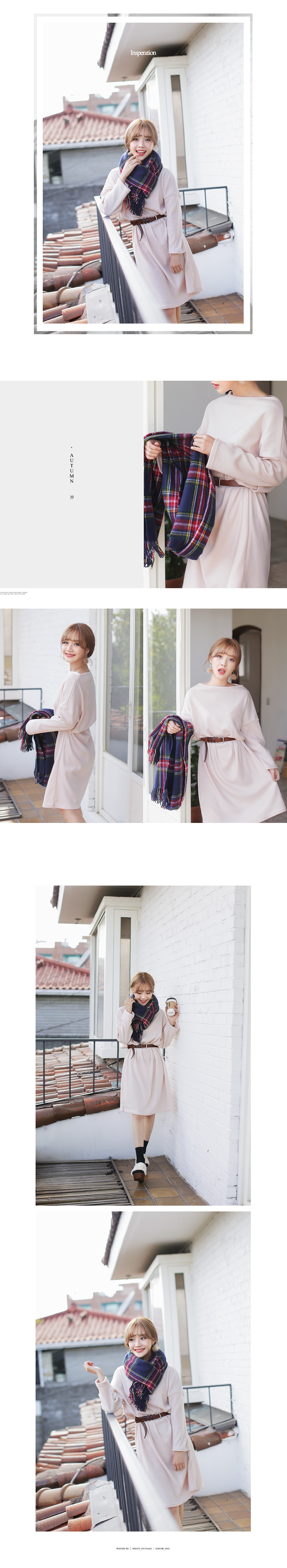 ボートネックオーバーシルエットワンピース・全4色 | DHOLIC | 詳細画像4