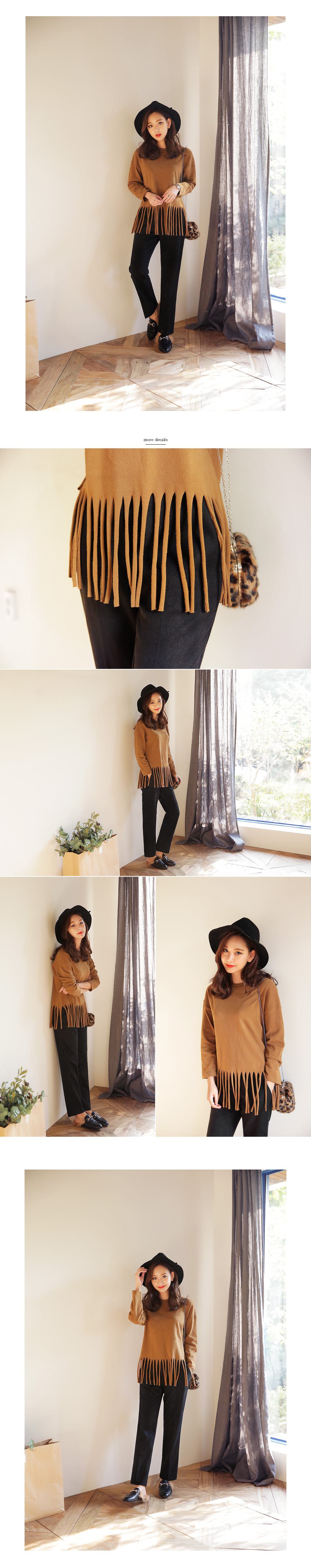 フリンジヘムコットンTシャツ・全3色 | DHOLIC | 詳細画像3