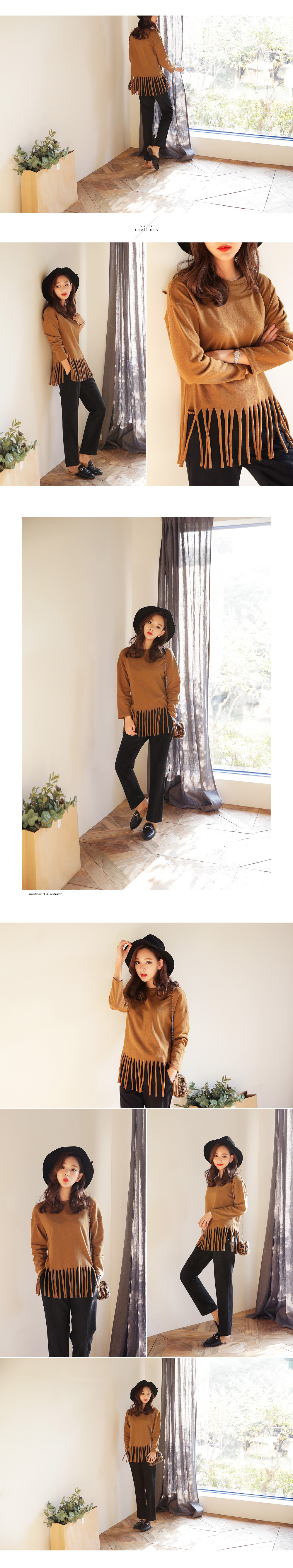 フリンジヘムコットンTシャツ・全3色 | DHOLIC | 詳細画像4