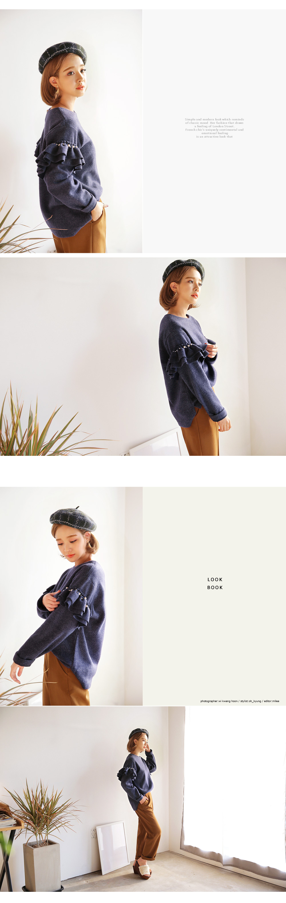 サークルチェック柄ウールベレー帽・全4色 | DHOLIC | 詳細画像8