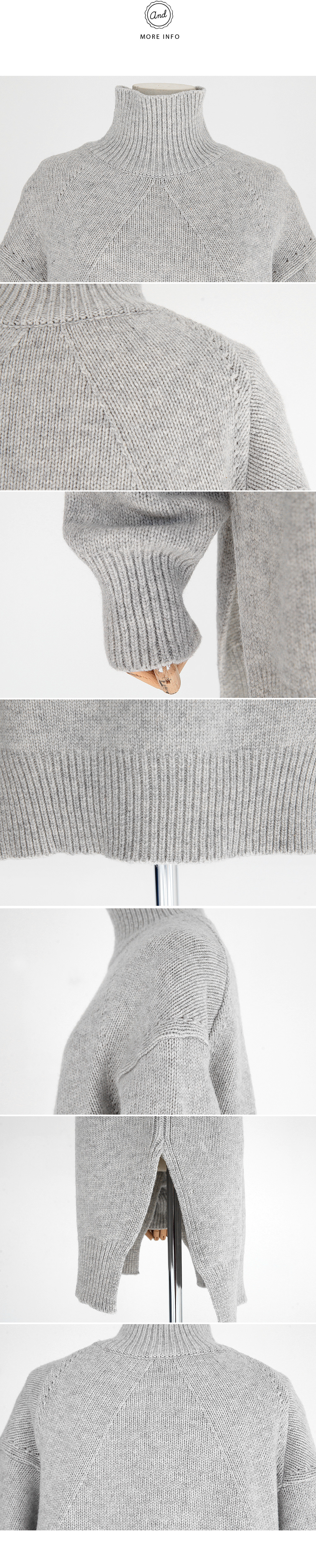 サイドスリットゆったりタートルネックニット・全4色 | DHOLIC | 詳細画像12