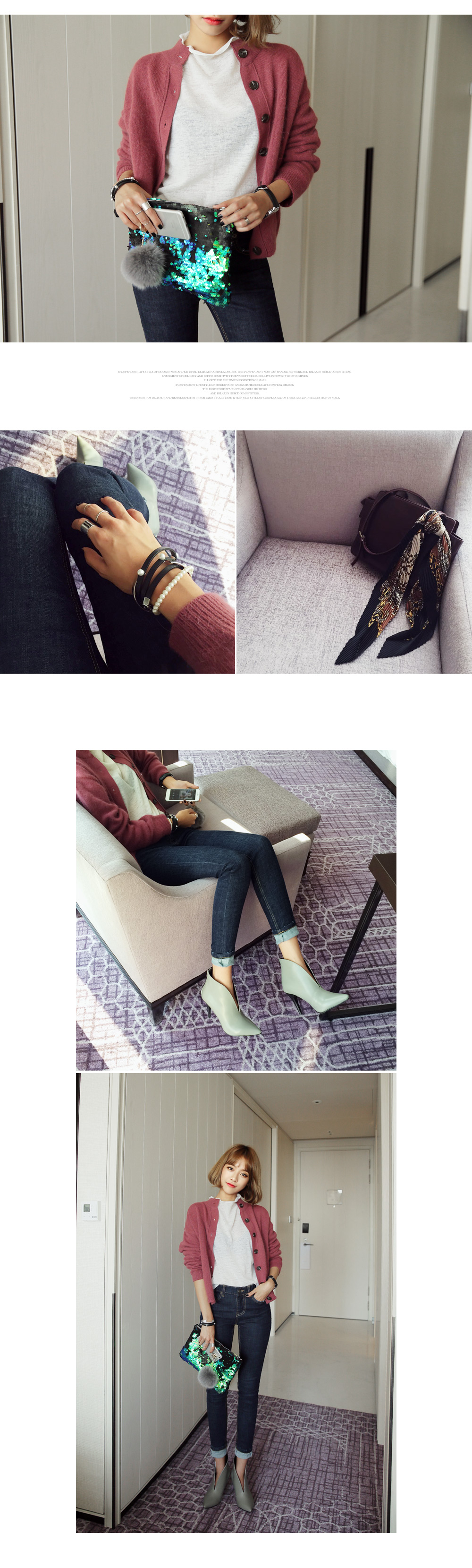 <font color=red><b>**雑誌JELLY3月号/S Cawaii!2月号掲載**</b></font>アンティークひし形プリーツスカーフ・全3色 | DHOLIC | 詳細画像8