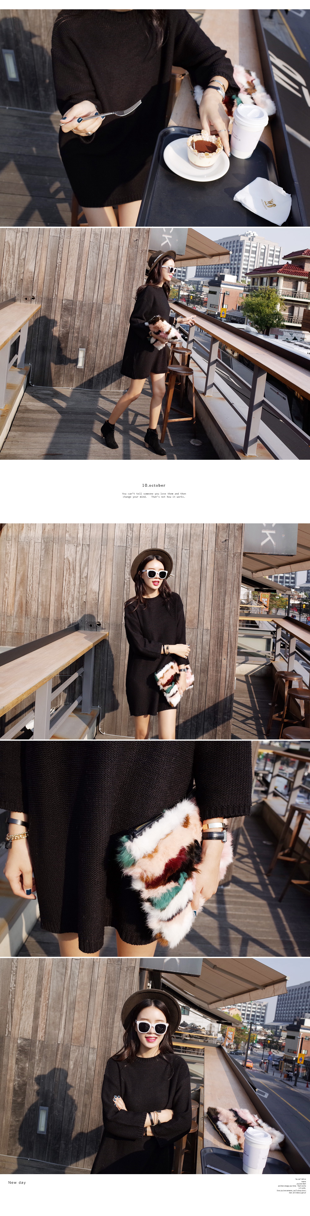 ルーズフィットベーシックニットワンピース・全4色 | DHOLIC | 詳細画像4