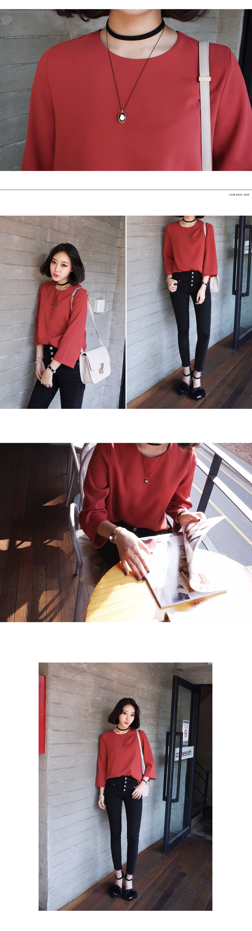 <font color=red><b>**雑誌saita11月号/ViVi11月号/Scawaii!9月号/他雑誌多数掲載！**</b></font>スエード調チョーカー&フレームネックレス・全1色 | DHOLIC | 詳細画像10