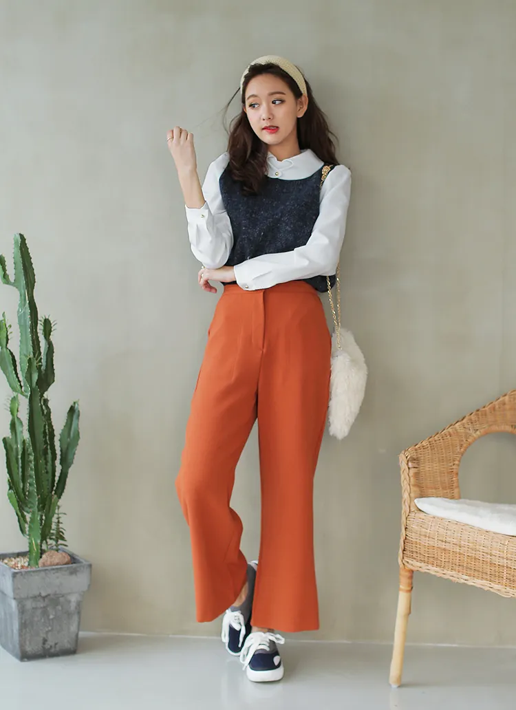 ハイウエストフレアワイドパンツ・全3色 | DHOLIC | 詳細画像1