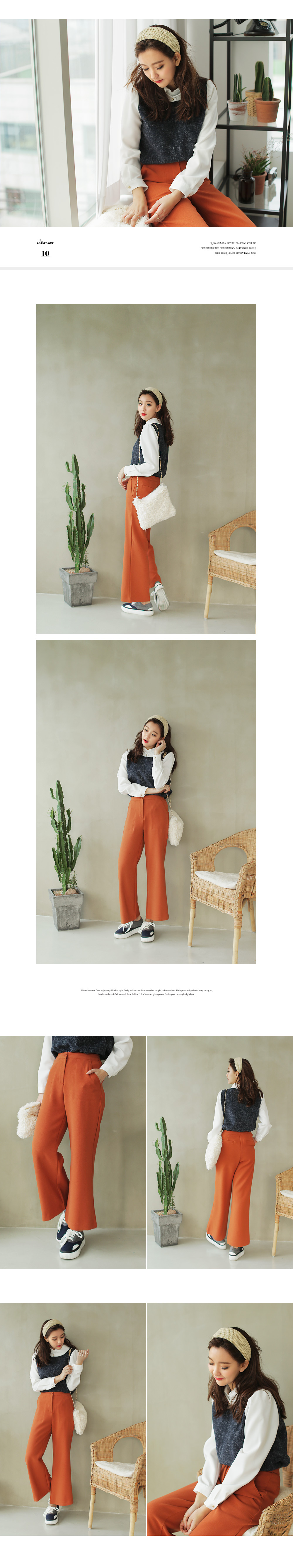 ハイウエストフレアワイドパンツ・全3色 | DHOLIC | 詳細画像2