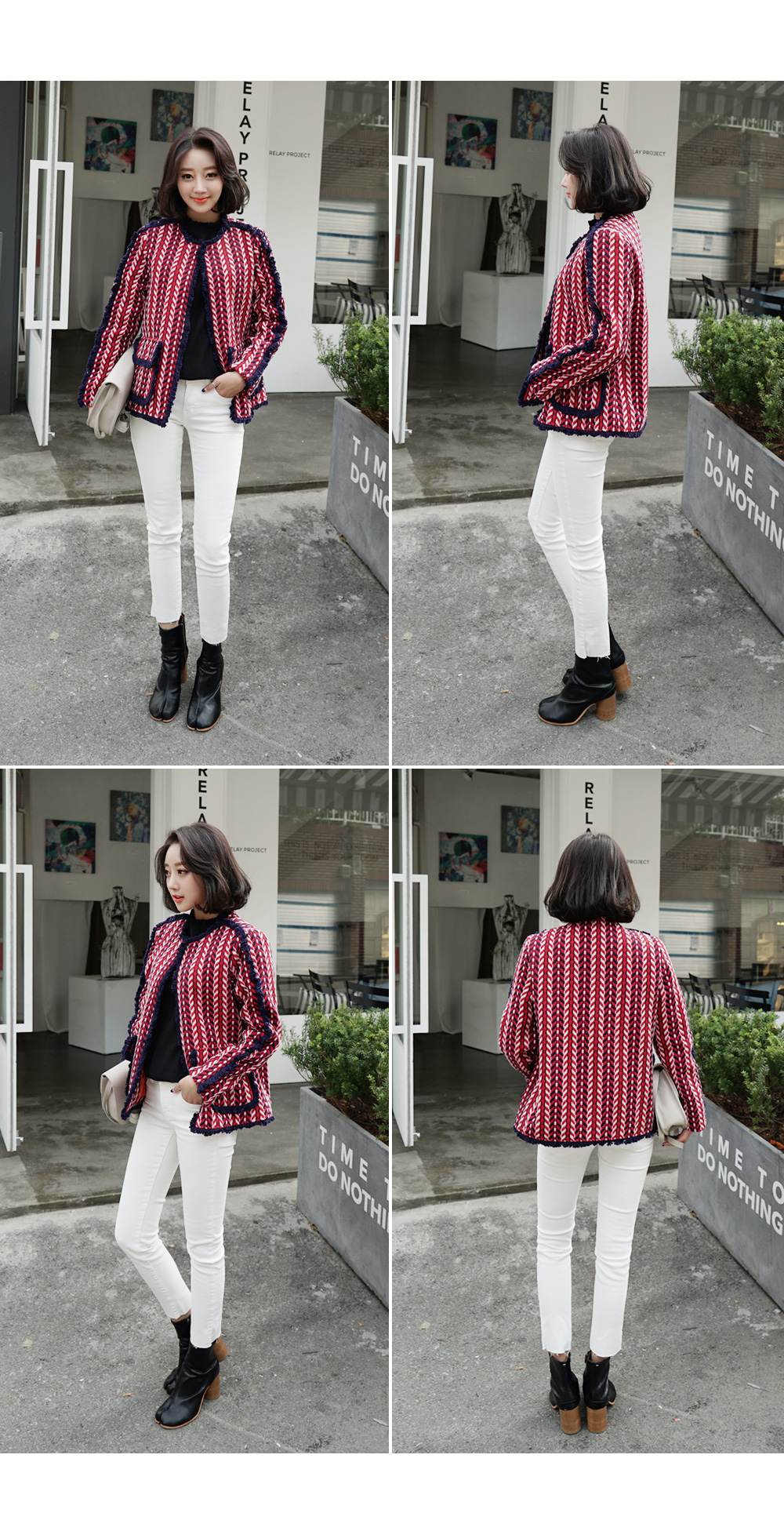 ヘリンボーンパターンフリンジジャケット・全2色 | DHOLIC | 詳細画像13