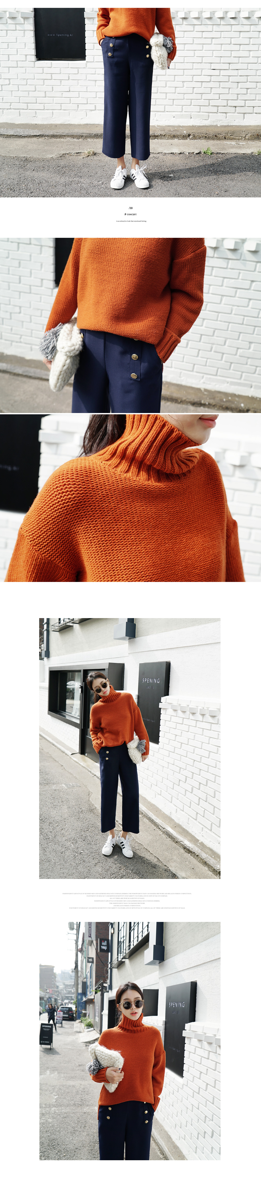 ルーズフィットタートルネックニット・全4色 | DHOLIC | 詳細画像3