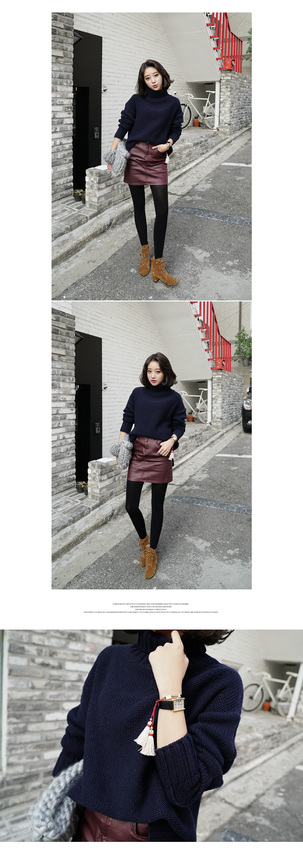 ルーズフィットタートルネックニット・全4色 | DHOLIC | 詳細画像7