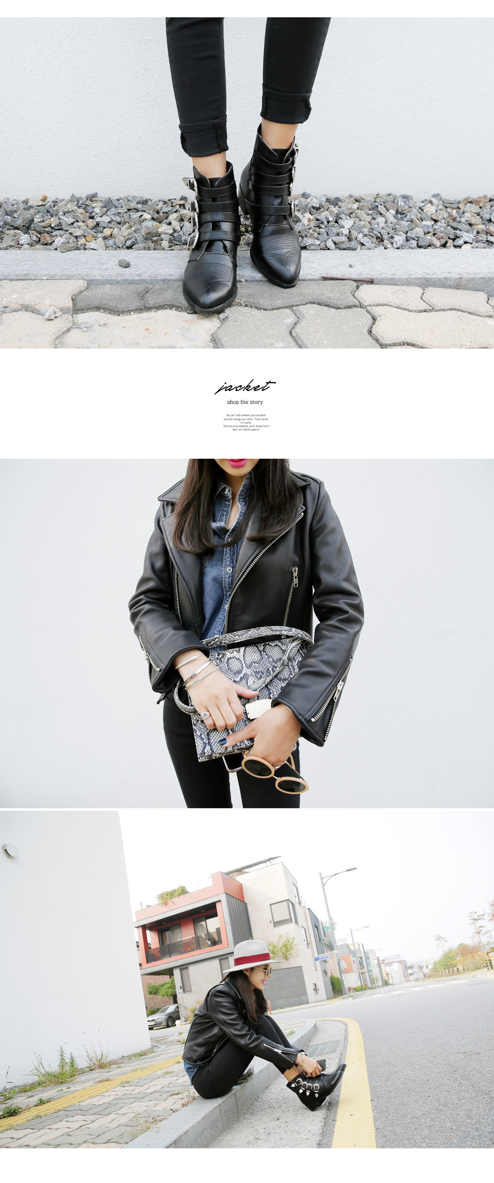 レザーライダースジャケット・全3色 | DHOLIC | 詳細画像13