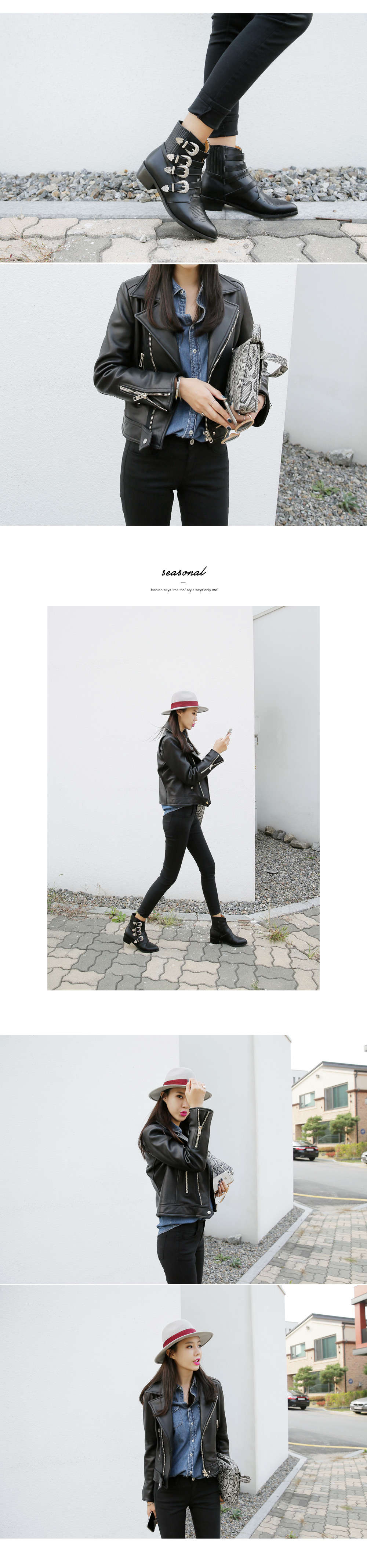 レザーライダースジャケット・全3色 | DHOLIC | 詳細画像4