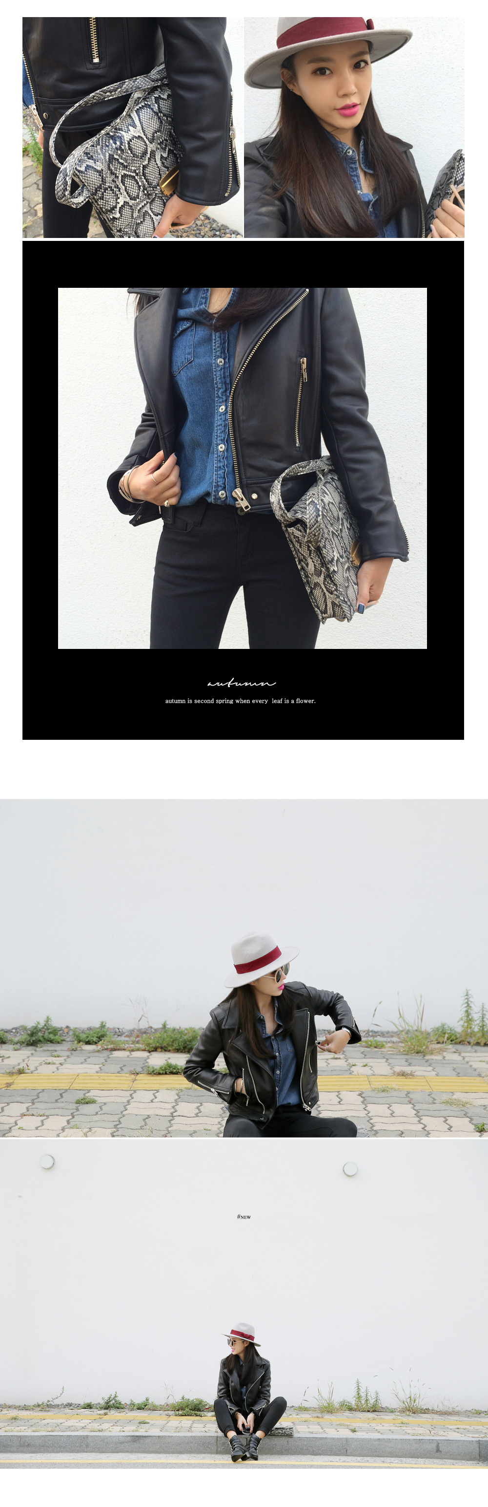 レザーライダースジャケット・全3色 | DHOLIC | 詳細画像6