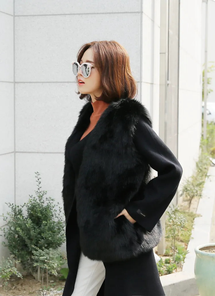 <font color=red><b>**雑誌JELLY4月号/Seventeen2月号掲載**</b></font>ボリュームフェイクファーベスト・全3色 | DHOLIC | 詳細画像1