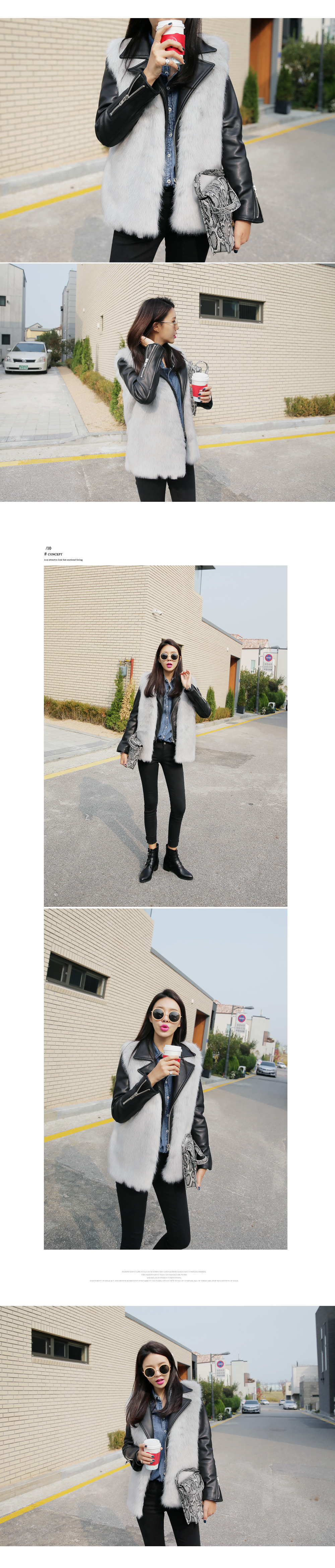 <font color=red><b>**雑誌JELLY4月号/Seventeen2月号掲載**</b></font>ボリュームフェイクファーベスト・全3色 | DHOLIC | 詳細画像2