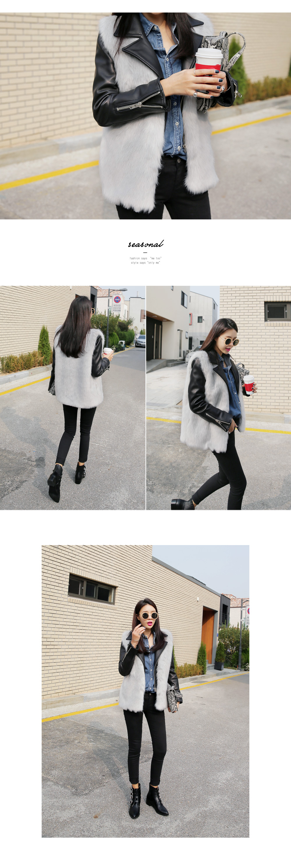 <font color=red><b>**雑誌JELLY4月号/Seventeen2月号掲載**</b></font>ボリュームフェイクファーベスト・全3色 | DHOLIC | 詳細画像7