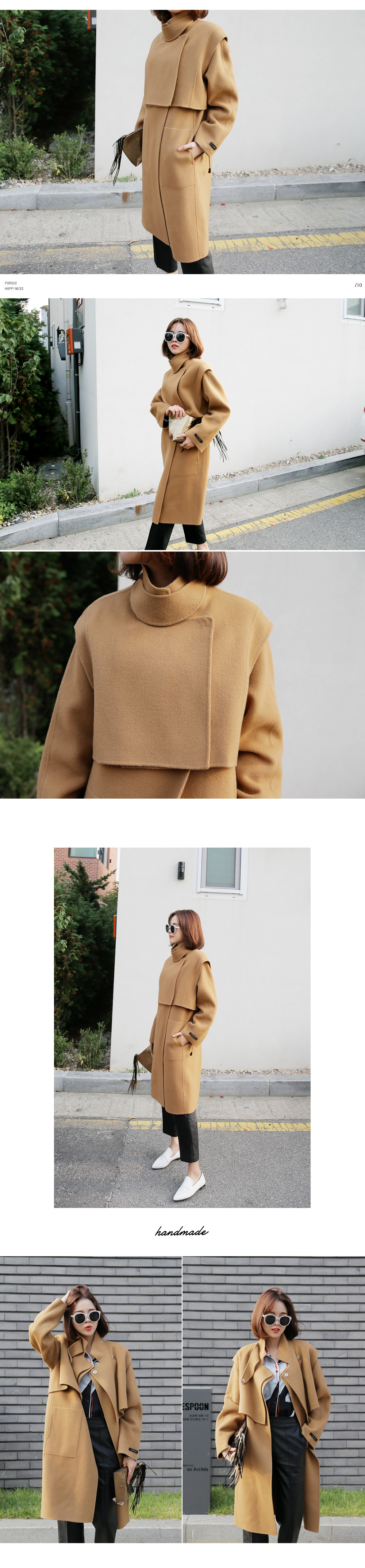 ハイネックベストセットハンドメイドコート・全3色 | DHOLIC | 詳細画像8