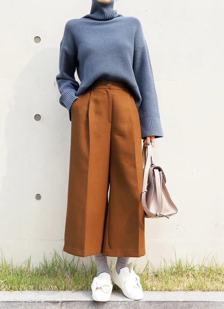 <font color=red><b>**雑誌Seventeen3月号掲載**</b></font>ウエストゴムベーシックワイドパンツ・全2色 | DHOLIC | 詳細画像1