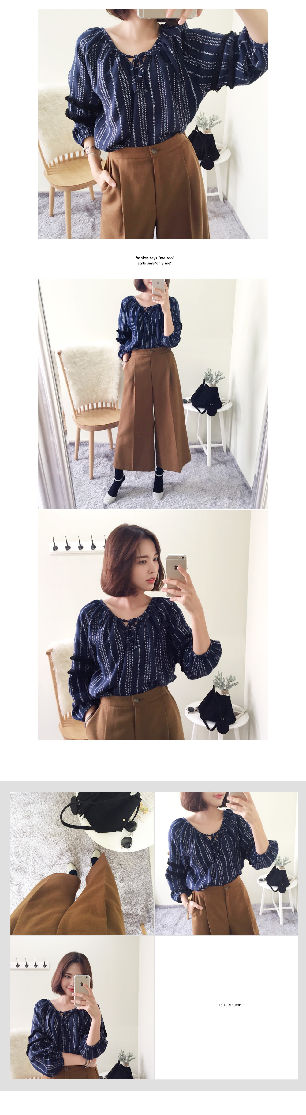 <font color=red><b>**雑誌Seventeen3月号掲載**</b></font>ウエストゴムベーシックワイドパンツ・全2色 | DHOLIC | 詳細画像8