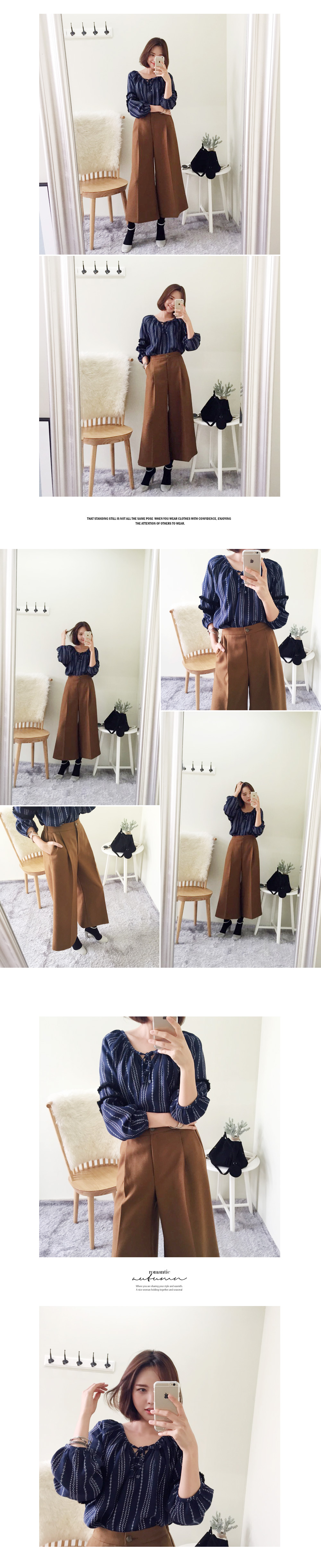 <font color=red><b>**雑誌Seventeen3月号掲載**</b></font>ウエストゴムベーシックワイドパンツ・全2色 | DHOLIC | 詳細画像9