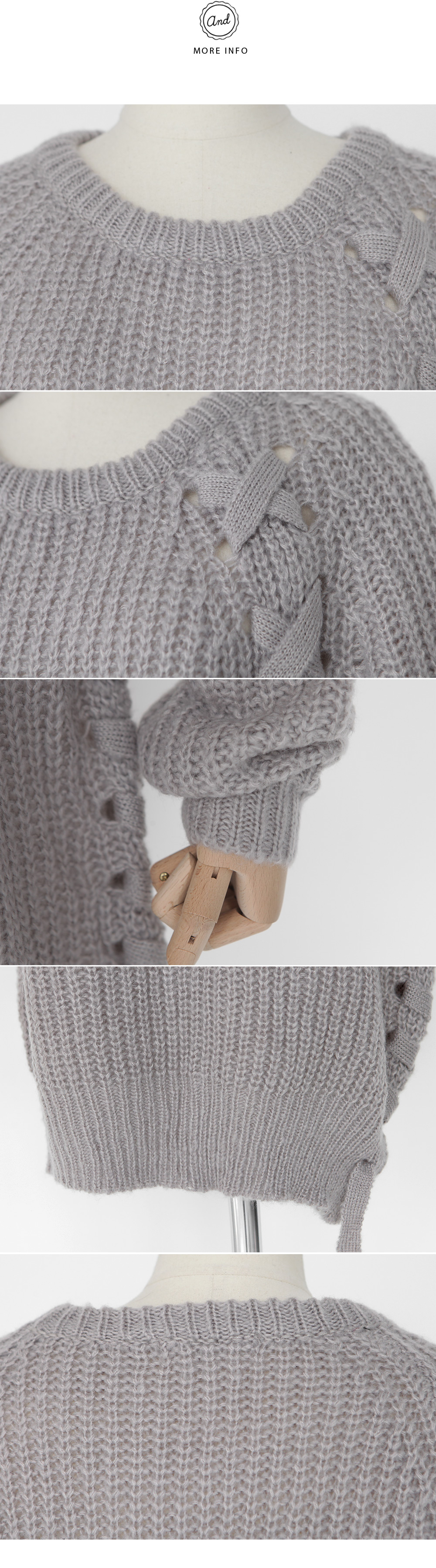 <font color=red><b>**雑誌mer2月号掲載**</b></font>レースアップラグランワンピース・全3色 | DHOLIC | 詳細画像7