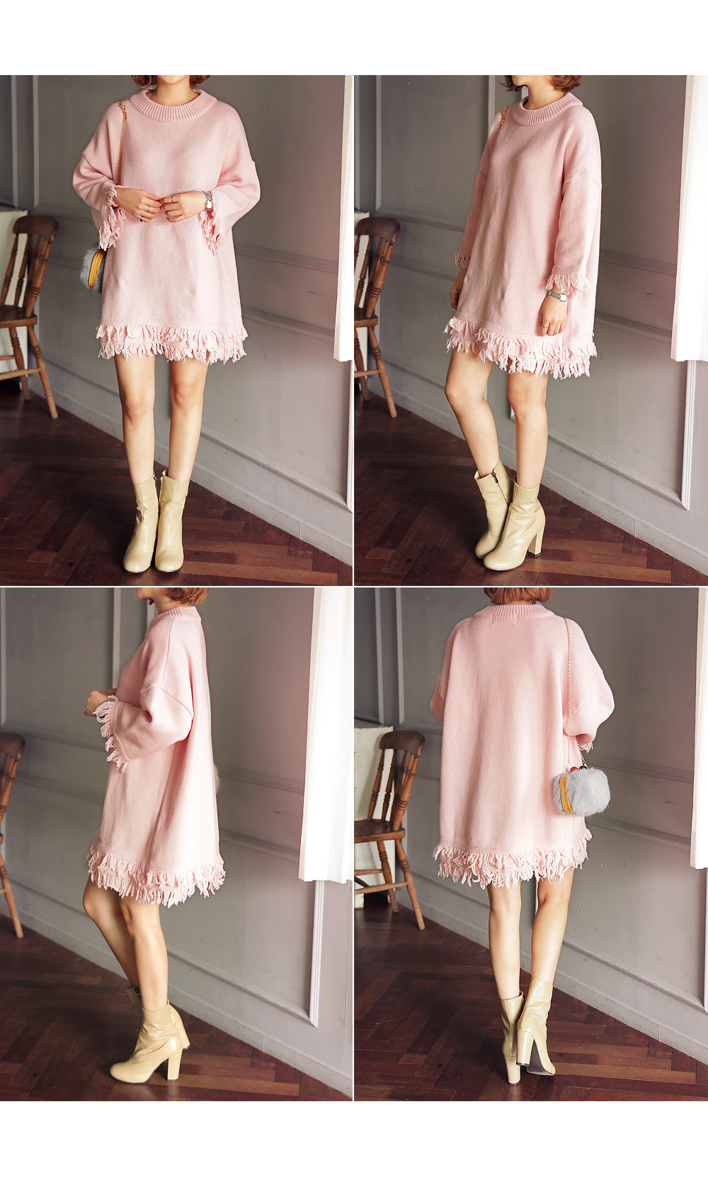 ルーズフィットフリンジミニワンピース・全3色 | DHOLIC | 詳細画像12