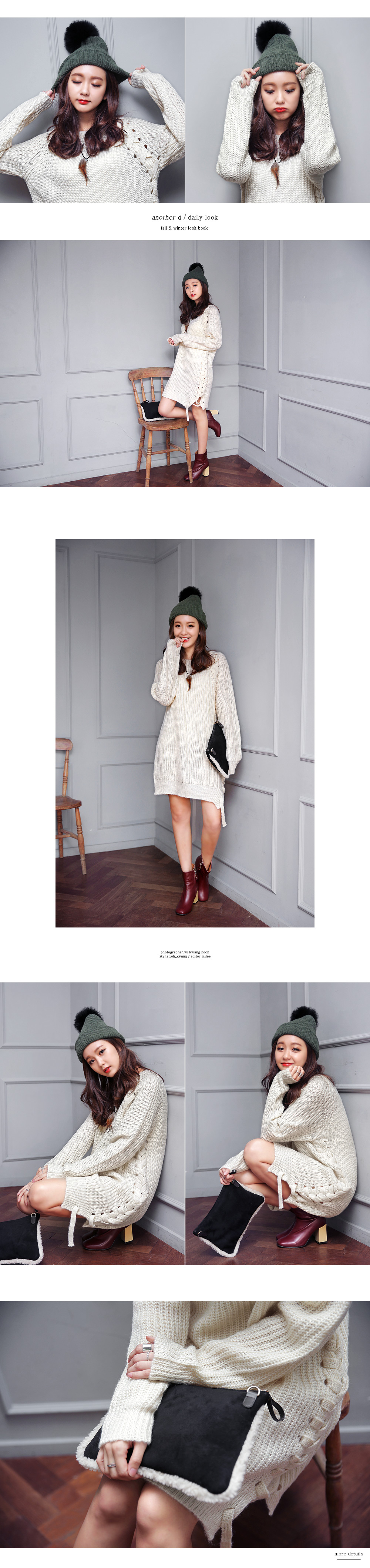 ムートン調ミニクラッチバッグ・全3色 | DHOLIC | 詳細画像3