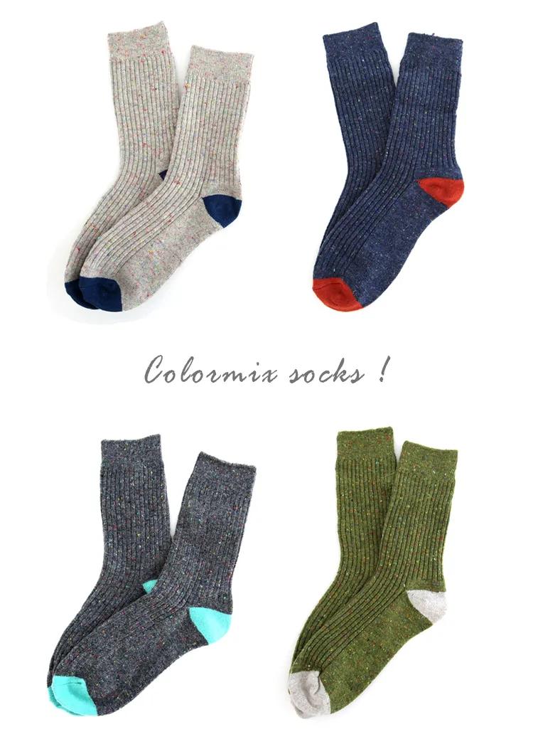 カラーブロックソックス・全6色 | DHOLIC | 詳細画像1