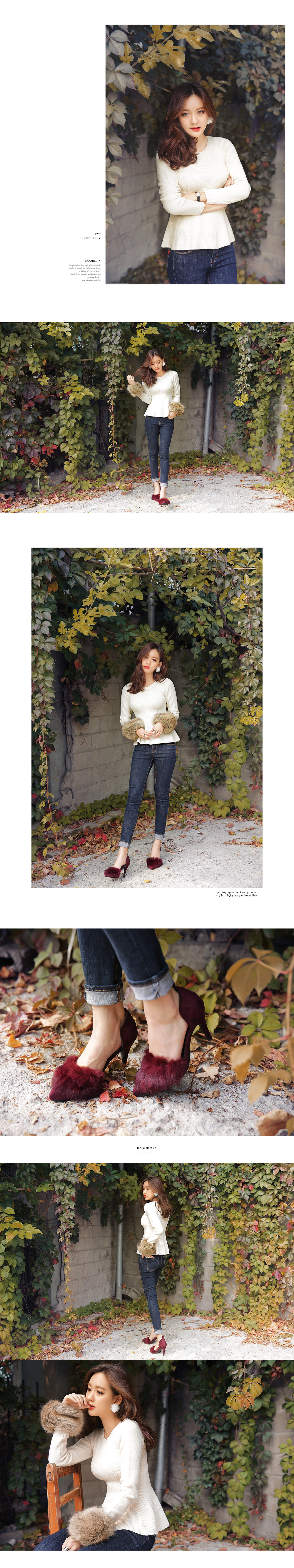 フェイクパール&ファーピアス・全4色 | DHOLIC | 詳細画像7