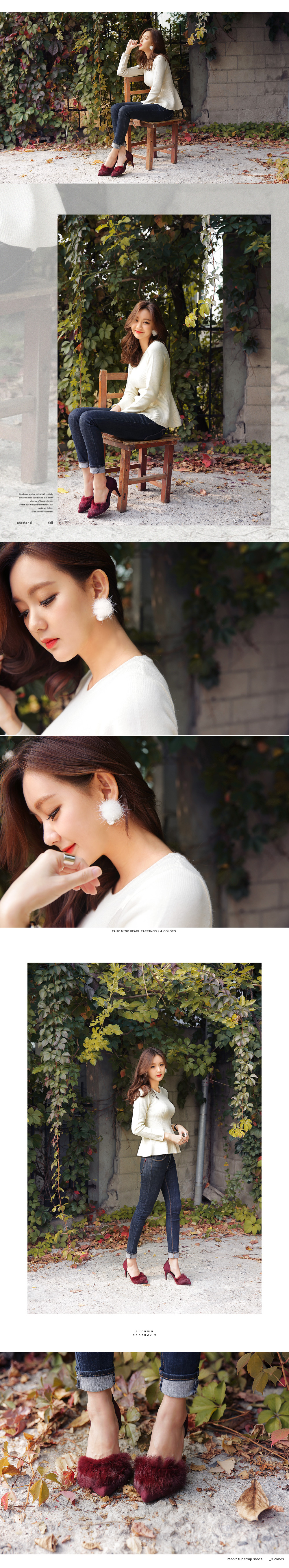 フェイクパール&ファーピアス・全4色 | DHOLIC | 詳細画像9