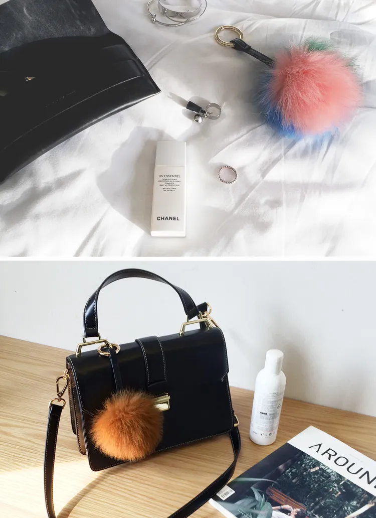 リアルフォックスファーポンポンキーリング・全8色 | DHOLIC | 詳細画像1