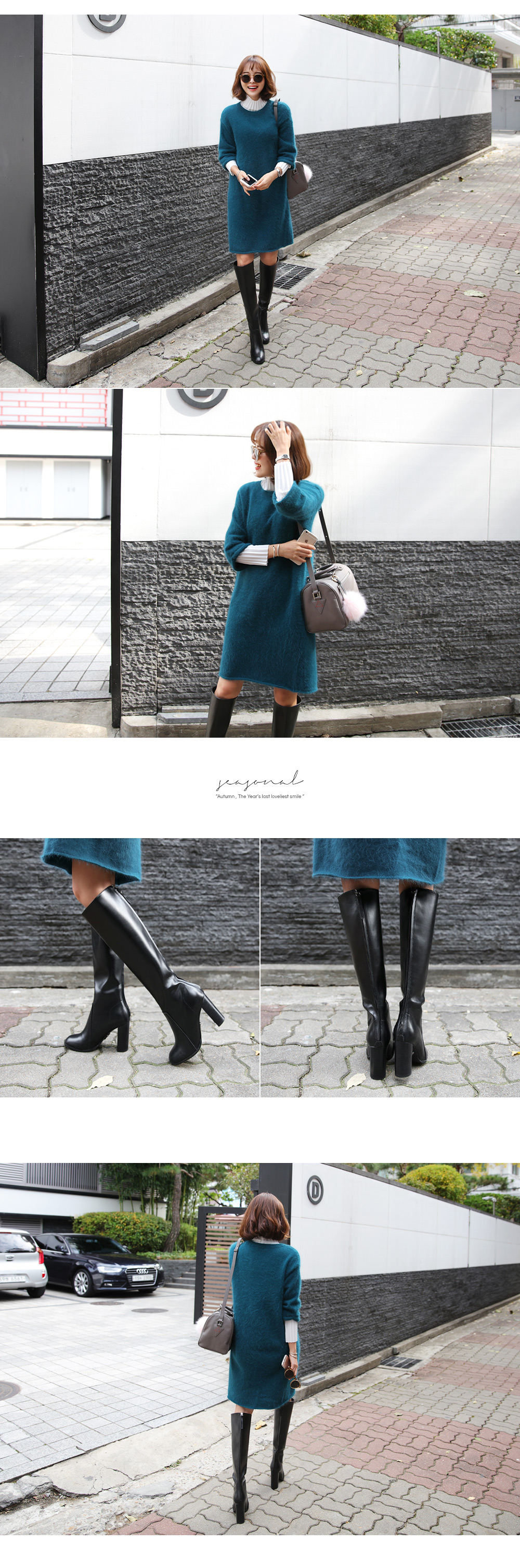 <font color=red><b>**雑誌Scawaii!11月号/Ray11月号掲載**</b></font>ロールアップヘムアンゴラ混ニットワンピース・全5色 | DHOLIC | 詳細画像5