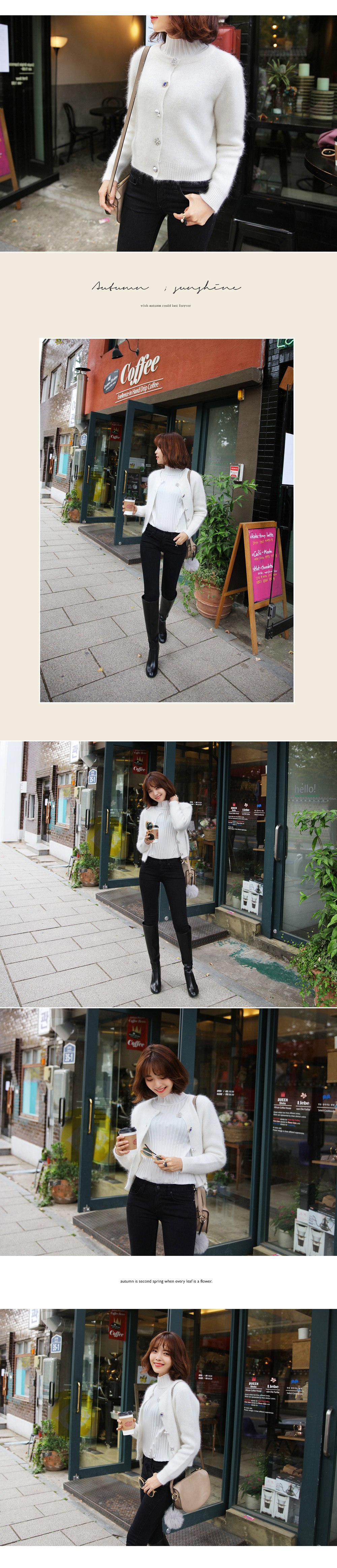 アンゴラ混ジュエルボタンニットカーディガン・全3色 | DHOLIC | 詳細画像2