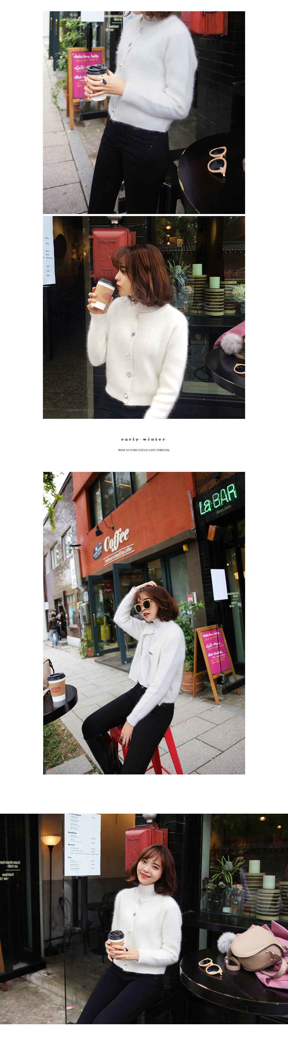 アンゴラ混ジュエルボタンニットカーディガン・全3色 | DHOLIC | 詳細画像11