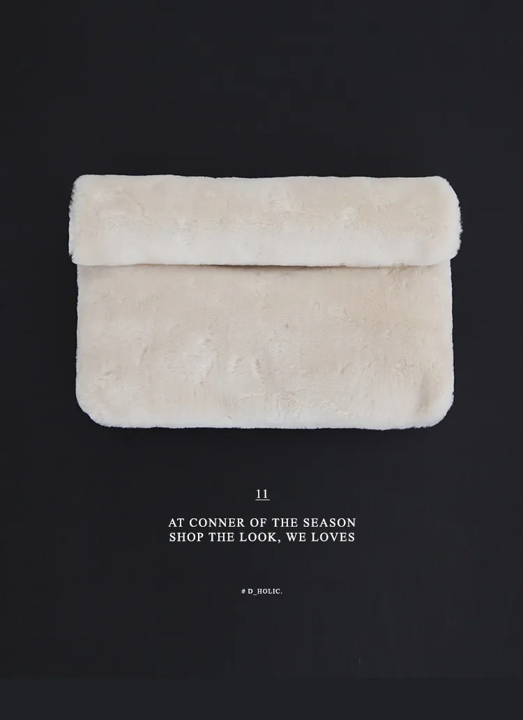 2wayもこもこロールクラッチバッグ・全3色 | DHOLIC | 詳細画像1