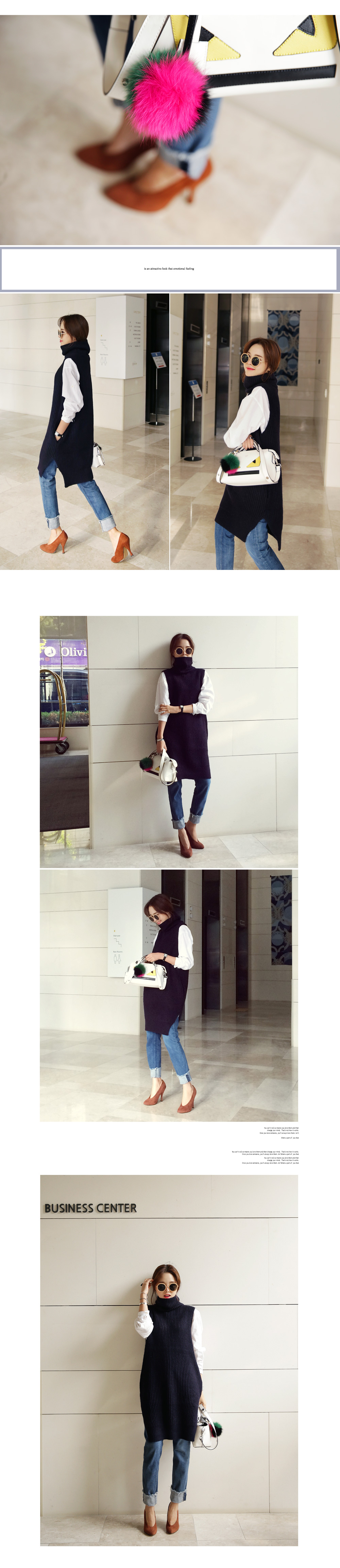 タートルネックロングニットベスト・全3色 | DHOLIC | 詳細画像9