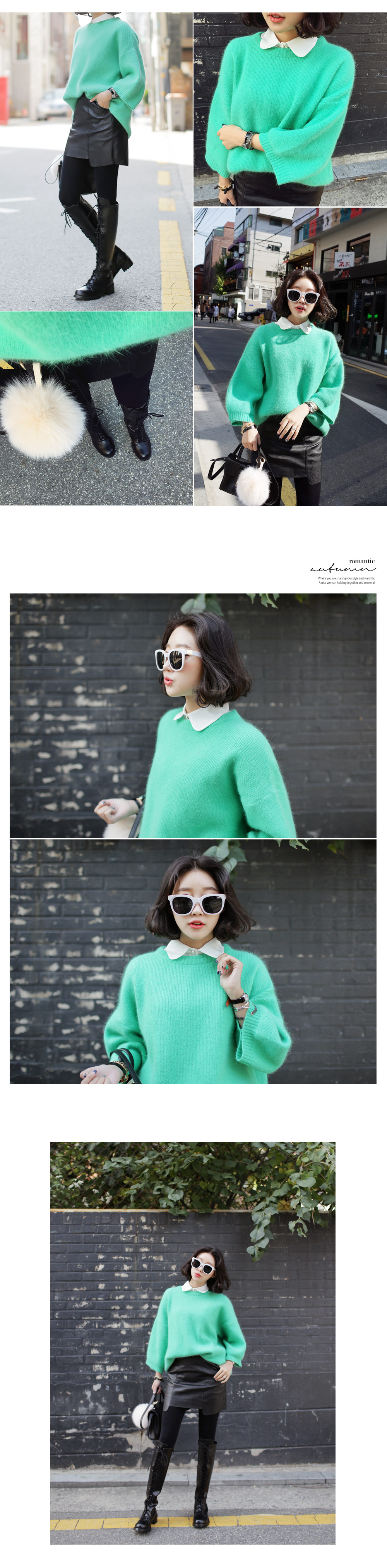 ワイドスリーブアンゴラ混ニットプルオーバー・全3色 | DHOLIC | 詳細画像3