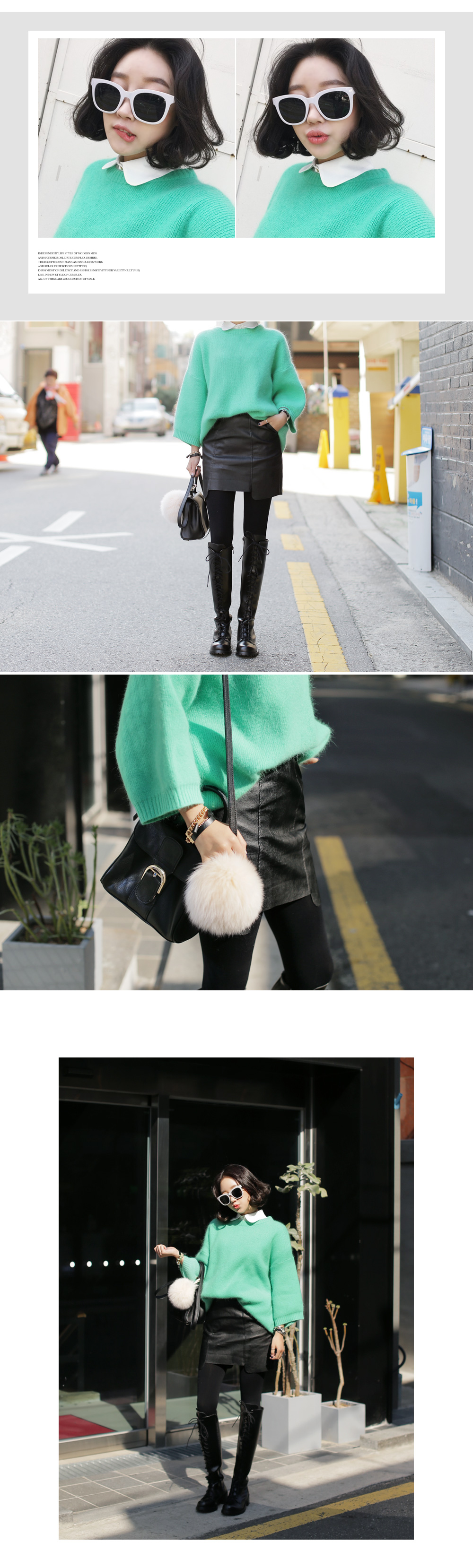 ワイドスリーブアンゴラ混ニットプルオーバー・全3色 | DHOLIC | 詳細画像4