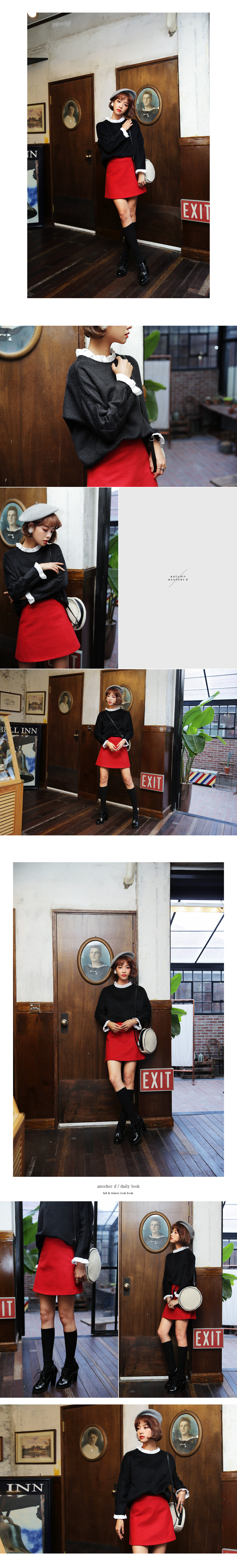 <font color=red><b>＊『王様のブランチ』で着用＊</b></font>ウール混Aラインミニスカート・全4色 | DHOLIC | 詳細画像3