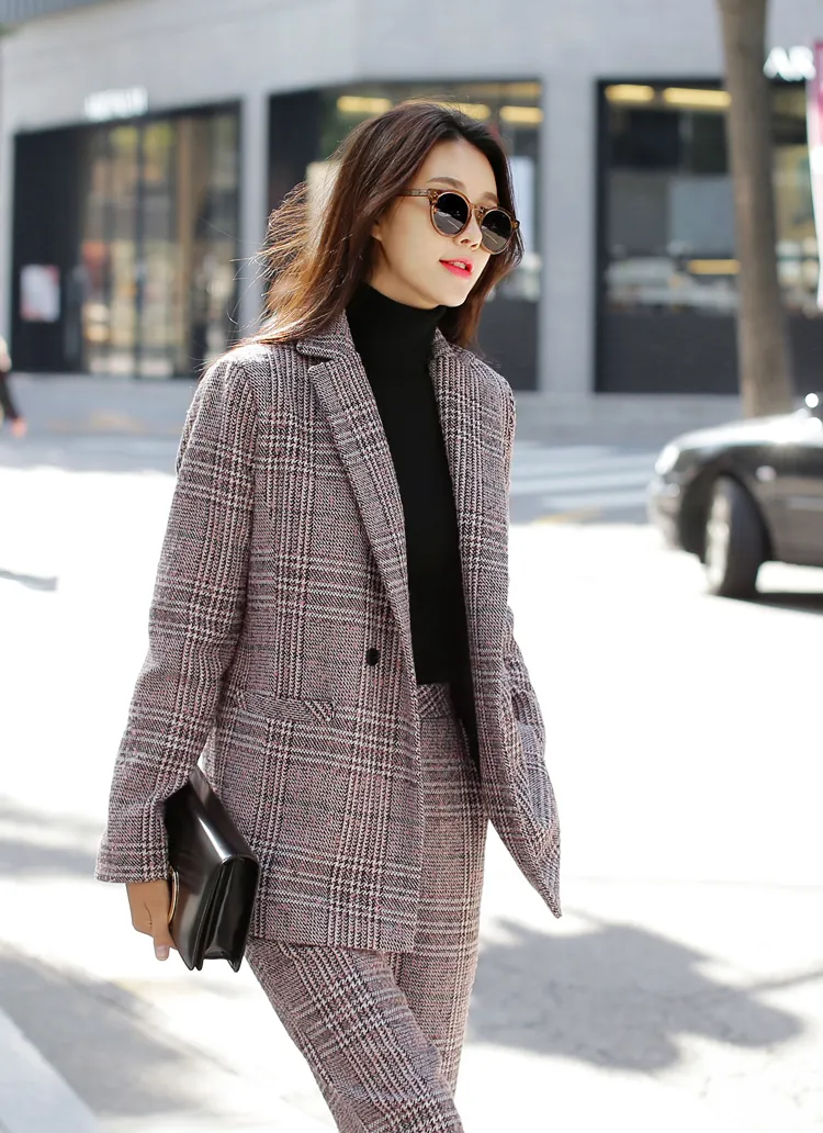 グレンチェックダブルボタンジャケット・全2色 | DHOLIC | 詳細画像1