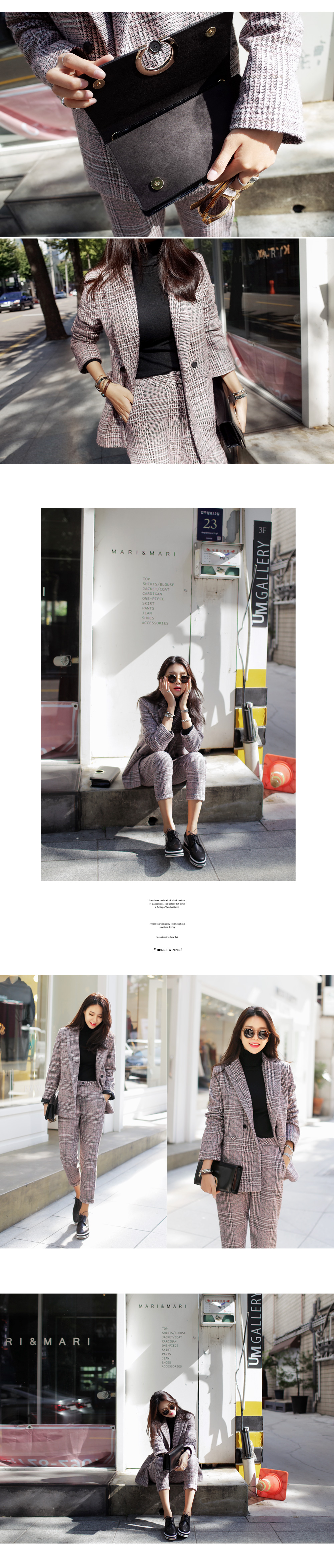 グレンチェックダブルボタンジャケット・全2色 | DHOLIC | 詳細画像4