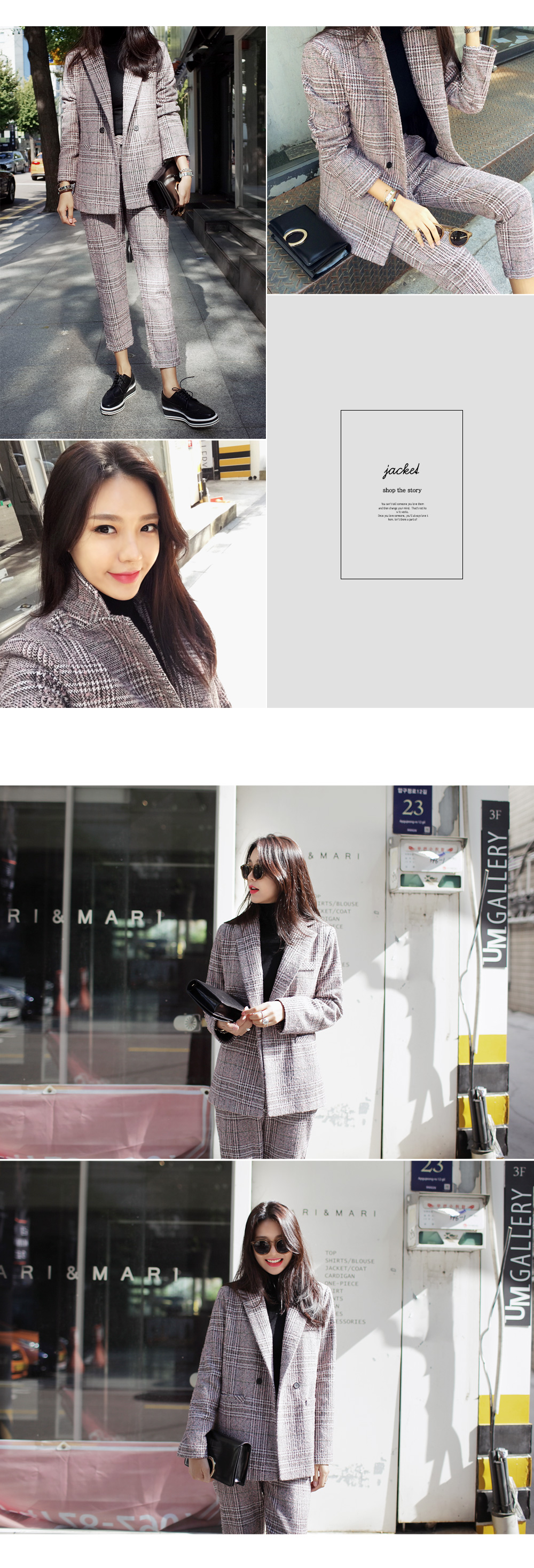 グレンチェックダブルボタンジャケット・全2色 | DHOLIC | 詳細画像6