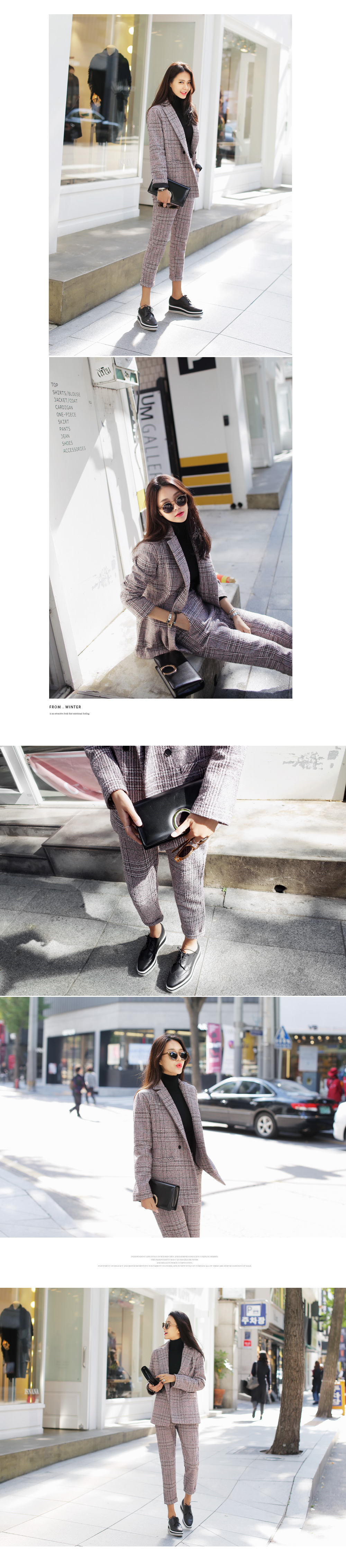 グレンチェックダブルボタンジャケット・全2色 | DHOLIC | 詳細画像7