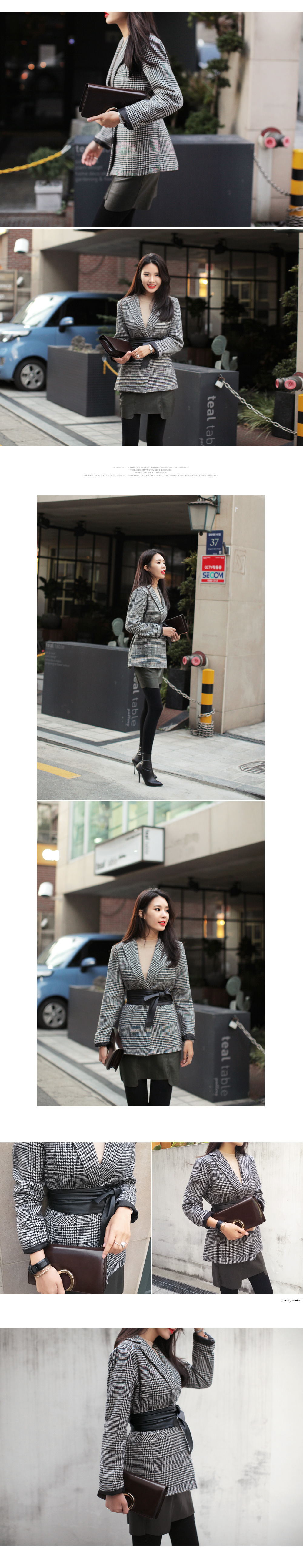 グレンチェックダブルボタンジャケット・全2色 | DHOLIC | 詳細画像8