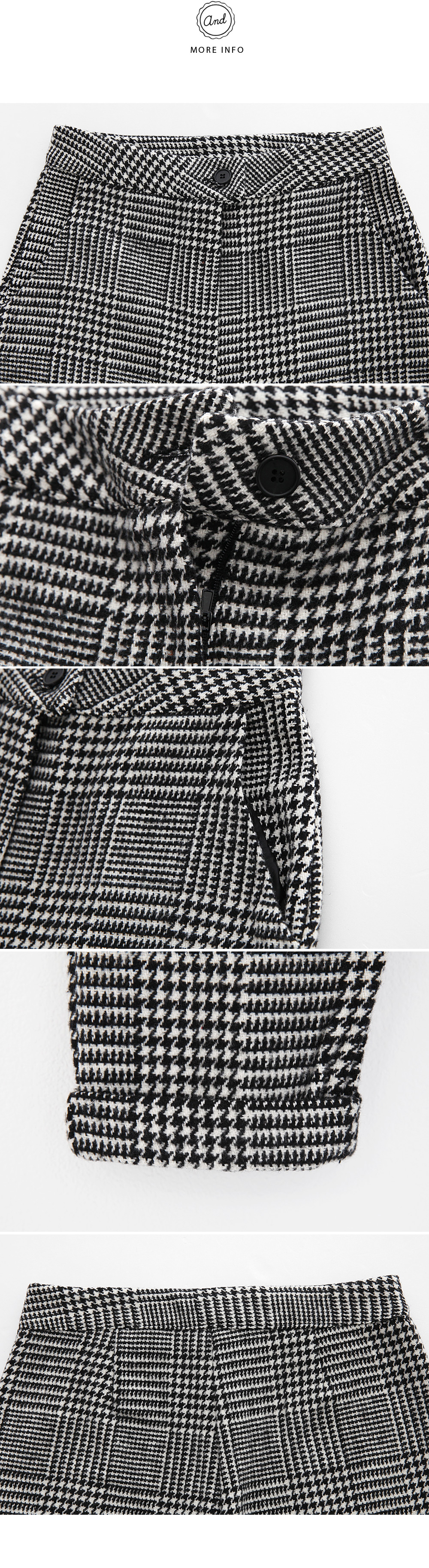 グレンチェックハイウエストスリムスラックス・全2色 | DHOLIC | 詳細画像18