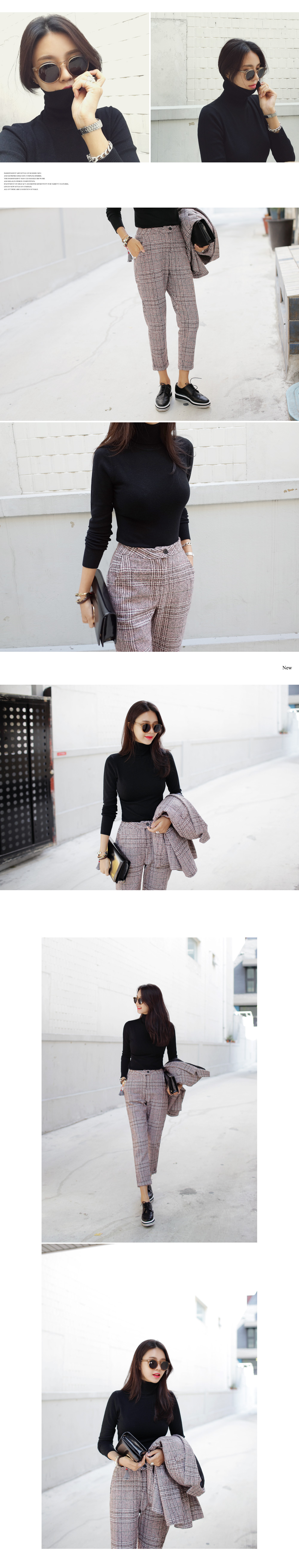 グレンチェックハイウエストスリムスラックス・全2色 | DHOLIC | 詳細画像11