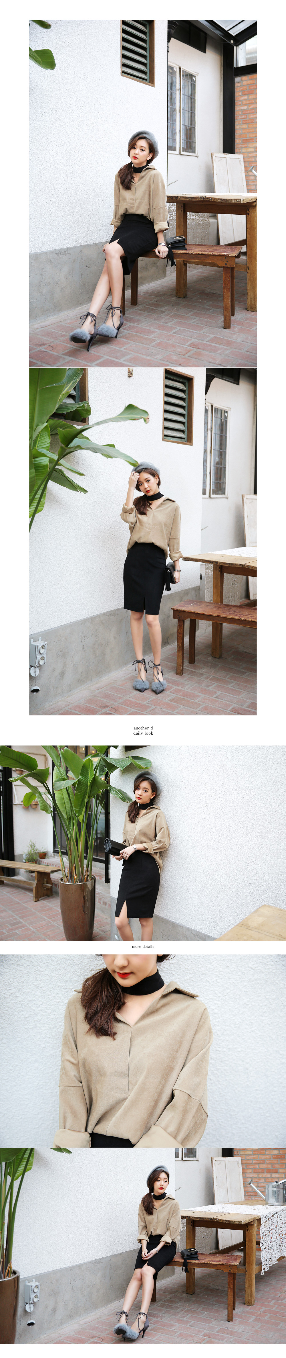 ベルベッド調リボンタイSETブラウス・全2色 | DHOLIC | 詳細画像2