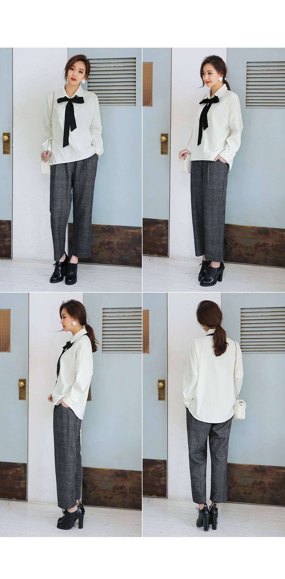 ベルベッド調リボンタイSETブラウス・全2色 | DHOLIC | 詳細画像9