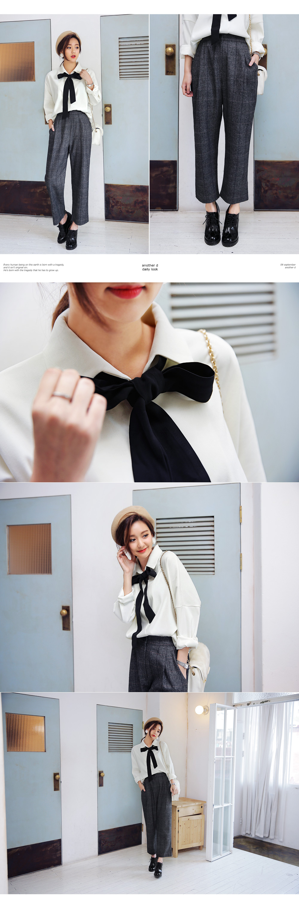 ベルベッド調リボンタイSETブラウス・全2色 | DHOLIC | 詳細画像7