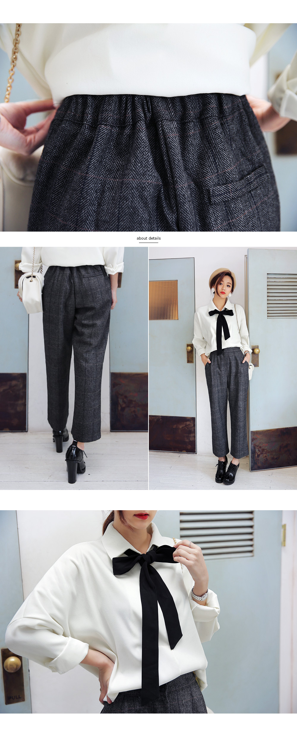 ベルベッド調リボンタイSETブラウス・全2色 | DHOLIC | 詳細画像8