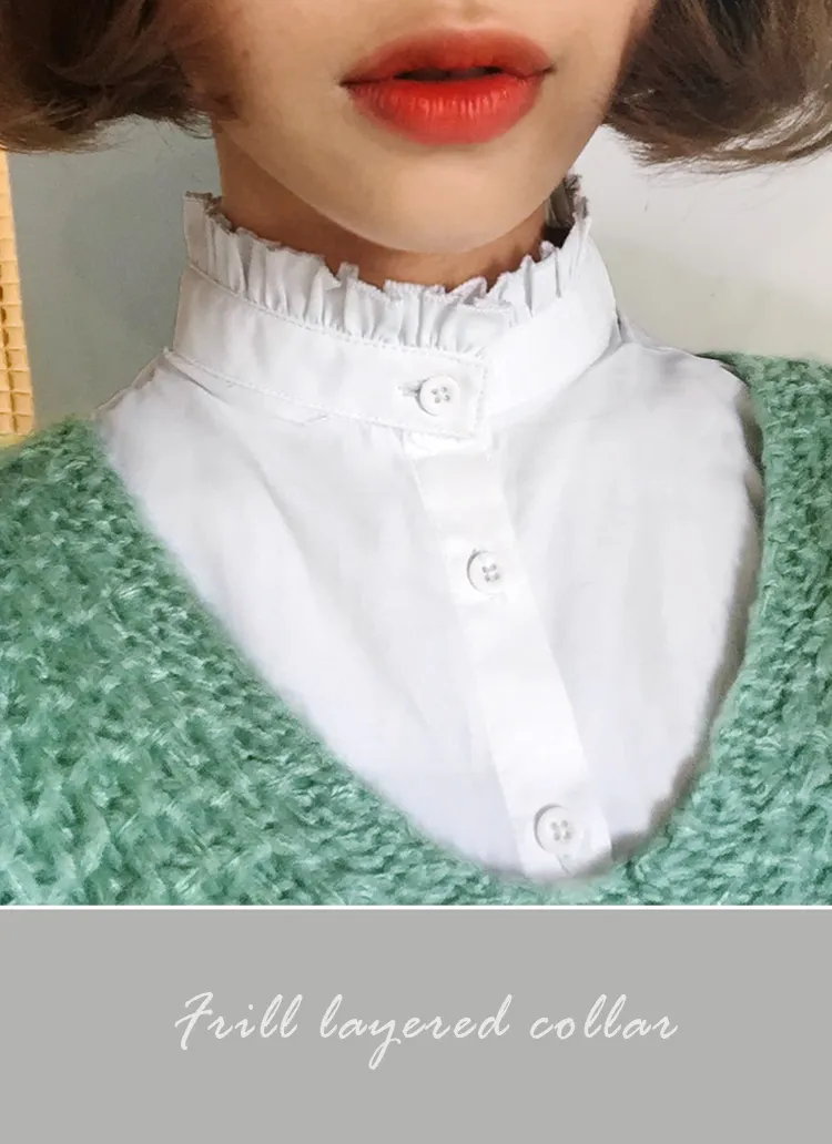 フリルスタンドカラーつけ襟・全1色 | DHOLIC | 詳細画像1